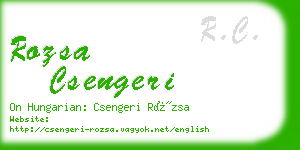 rozsa csengeri business card